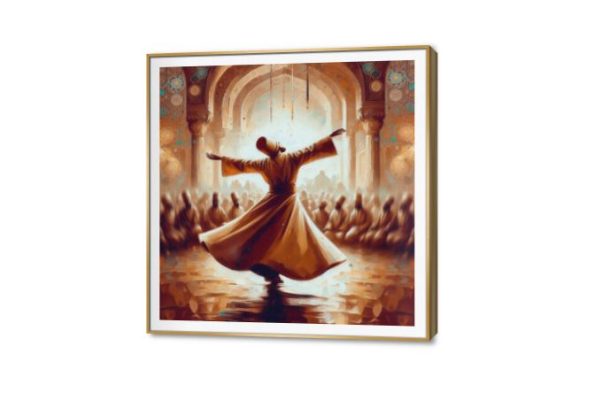 تابلوه مودرن الابتهالات الصوفية SA80251 كل التابلوهات المودرن, المولوية - الصوفية, اسلامى - ايات قرآنية و خط عربى بنى - بيج, ابيض - اوف وايت الوان زيتية - اكريليك, كلاسيك – نيو كلاسيك, لوحات فنية غرفة المعيشة مربع, ببرواز, برواز SF9, برواز ذهبى